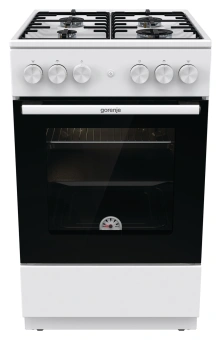 Плита Газовая Gorenje GG5A12WH белый (без крышки) реш.сталь - купить недорого с доставкой в интернет-магазине