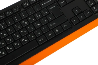 Клавиатура + мышь A4Tech Fstyler F1010 клав:черный/оранжевый мышь:черный/оранжевый USB Multimedia (F1010 ORANGE) - купить недорого с доставкой в интернет-магазине
