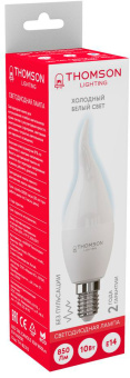 Лампа светодиодная Thomson TH-B2313 10Вт цок.:E14 свеча 220B 6500K св.свеч.бел.хол. Tail Candle (упак.:1шт) - купить недорого с доставкой в интернет-магазине