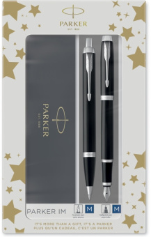 Набор ручек Parker IM Core FK221 (2093215) Black CT сталь нержавеющая подар.кор. ручка перьевая, ручка шариковая - купить недорого с доставкой в интернет-магазине