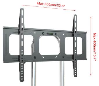 Стойка для телевизора Cactus CS-ST04H черный 37"-70" макс.45кг напольный мобильный - купить недорого с доставкой в интернет-магазине