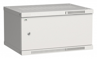Шкаф коммутационный ITK Linea WE (LWE3-06U64-MF) настенный 6U 600x450мм пер.дв.металл 50кг серый 400мм 200град. 320мм IP20 сталь - купить недорого с доставкой в интернет-магазине