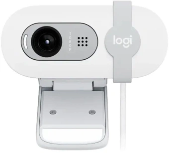 Камера Web Logitech HD Webcam Brio 100 Full белый 2Mpix (1920x1080) USB Type-C с микрофоном (960-001618) - купить недорого с доставкой в интернет-магазине