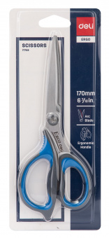 Ножницы Deli E77759 офисные 170мм ручки с резиновой вставкой сталь ассорти - цена, купить или заказать с доставкой в интернет-магазине Ножницы Deli E77759 офисные 170мм ручки с резиновой вставкой сталь ассорти - купить недорого с доставкой в интернет-магазине