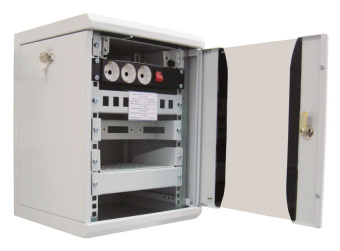 Шкаф коммутационный ЦМО (ШРН-12.255-10) настенный 12U 320x305мм пер.дв.стекл 100кг серый 255мм 10.62кг 180град. 600мм металл - купить недорого с доставкой в интернет-магазине