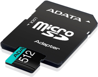 Флеш карта microSDHC 512Gb Class10 A-Data AUSDX512GUI3V30SA2-RA1 Premier Pro + adapter - купить недорого с доставкой в интернет-магазине