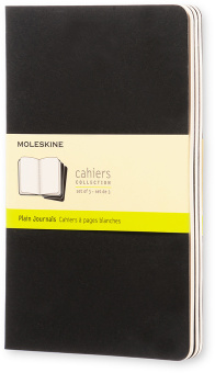 Блокнот Moleskine CAHIER JOURNAL QP318 Large 130х210мм обложка картон 80стр. нелинованный черный (3шт) - купить недорого с доставкой в интернет-магазине
