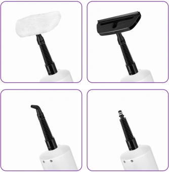 Швабра паровая Kitfort КТ-1062 1500Вт белый/черный - купить недорого с доставкой в интернет-магазине