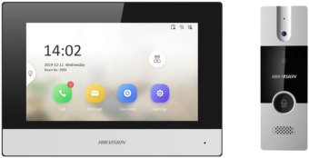 Комплект домофона Hikvision DS-KIS302-P белый - купить недорого с доставкой в интернет-магазине