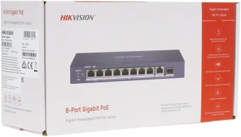Коммутатор Hikvision DS-3E0510HP-E 9x1Гбит/с 1SFP 6PoE+ 2PoE++ 110W неуправляемый - купить недорого с доставкой в интернет-магазине