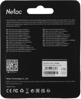 Накопитель SSD Netac PCIe 4.0 x4 1TB NT01NV5000N-1T0-E4X NV5000-N M.2 2280 - купить недорого с доставкой в интернет-магазине