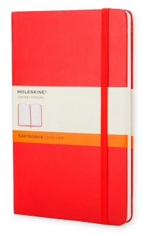 Блокнот Moleskine CLASSIC QP060R Large 130х210мм 240стр. линейка твердая обложка красный - купить недорого с доставкой в интернет-магазине