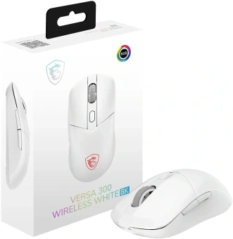 Мышь MSI Versa 300 W белый оптическая 26000dpi беспров. BT/Radio USB 6but (S12-4301620-CLA) - купить недорого с доставкой в интернет-магазине
