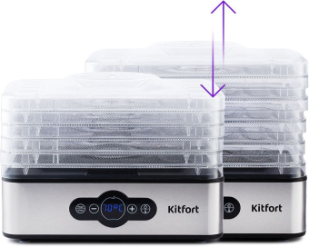 Сушка для фруктов и овощей Kitfort КТ-1914 5под. 240Вт черный - купить недорого с доставкой в интернет-магазине