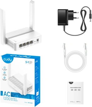 Роутер беспроводной Cudy WR1200E AC1200 10/100BASE-TX белый - купить недорого с доставкой в интернет-магазине