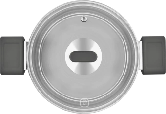 Кастрюля Rondell Quadro RDS-1596 3.1л. d=20см (с крышкой) стальной - купить недорого с доставкой в интернет-магазине