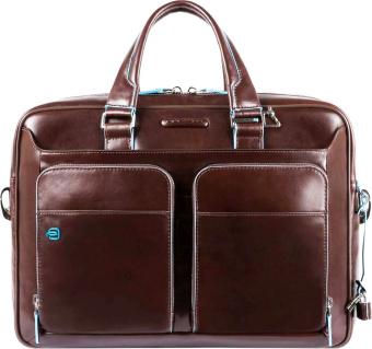 Деловая сумка Piquadro Blue Square CA2849B2/MO с отделением для ноутбука коричневый натур.кожа - купить недорого с доставкой в интернет-магазине