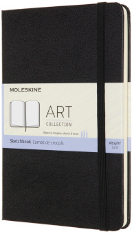 Блокнот для рисования Moleskine ART SKETCHBOOK ARTQP054 Medium 115x180мм 88стр. твердая обложка черный - купить недорого с доставкой в интернет-магазине