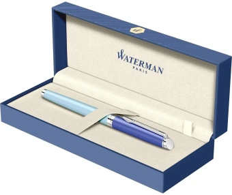 Ручка перьев. Waterman Hemisphere Colour Blocking (2179924) Blue CT F сталь нержавеющая F син. черн. подар.кор. - купить недорого с доставкой в интернет-магазине