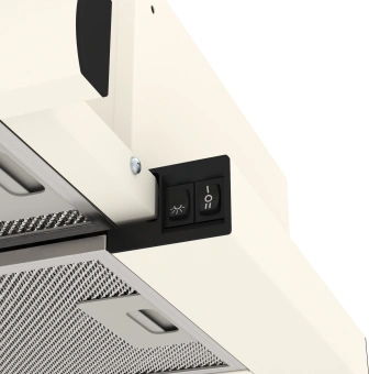 Вытяжка встраиваемая Elikor Интегра 60П-400-В2Л топленое молоко управление: кулисные переключатели (1 мотор) - купить недорого с доставкой в интернет-магазине