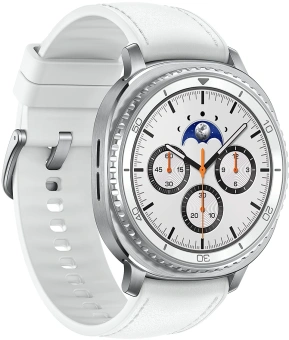 Смарт-часы Samsung Galaxy Watch 8 Classic LTE 46мм 1.34" Super AMOLED корп.серебристый рем.белый (SM-L505FZWACAU) - цена, купить или заказать с доставкой в интернет-магазине Смарт-часы Samsung Galaxy Watch 8 Classic LTE 46мм 1.34" Super AMOLED корп.серебристый рем.белый (SM-L505FZWACAU) - купить недорого с доставкой в интернет-магазине