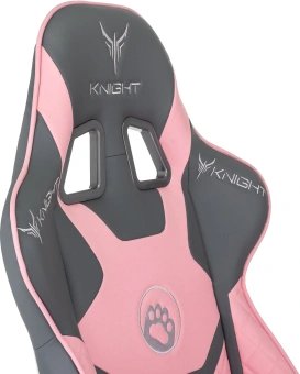 Кресло игровое Knight Catzy серый/розовый экокожа с подголов. крестов. пластик пластик белый - купить недорого с доставкой в интернет-магазине