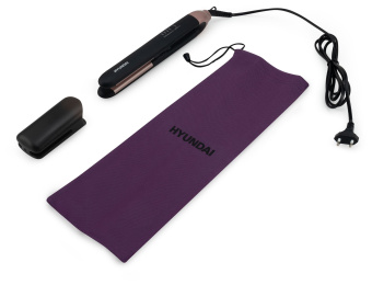 Выпрямитель Hyundai H-HS1272 40Вт черный макс.темп.:200С покрытие:керамико-турмалиновое - купить недорого с доставкой в интернет-магазине