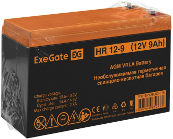 Батарея для ИБП Exegate EP129860 12В 9Ач - купить недорого с доставкой в интернет-магазине