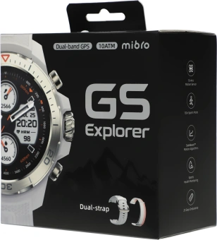 Смарт-часы Mibro GS Explorer Desert White 1.32" AMOLED корп.белый рем.белый разм.брасл.:265мм (XPAW017DW) - купить недорого с доставкой в интернет-магазине