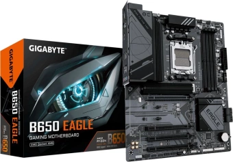 Материнская плата Gigabyte B650 EAGLE SocketAM5 AMD B650 4xDDR5 ATX AC`97 8ch(7.1) GbLAN RAID+HDMI+DP - купить недорого с доставкой в интернет-магазине