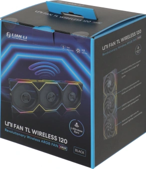 Вентилятор для корпуса Lian-Li Uni Fan TL Wireless 120 ARGB 120х120x28 черный 4-pin 33дБ (упак.:3шт) (G99.12TL1W3B.R0) Ret - купить недорого с доставкой в интернет-магазине