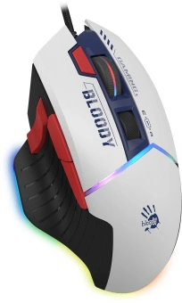 Мышь A4Tech Bloody W95 Max Sports синий/белый оптическая 12000dpi USB 10but (W95 MAX SPORTS NAVY) - купить недорого с доставкой в интернет-магазине