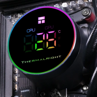Система водяного охлаждения Thermalright Frozen Magic 360 Digital V2 ARGB Soc-AM5/AM4/1200/1700/1851 черный 4-pin 28.2dB Al LCD Ret (F-MAGIC-360-DIGITAL-BL-ARGB-V2) - купить недорого с доставкой в интернет-магазине