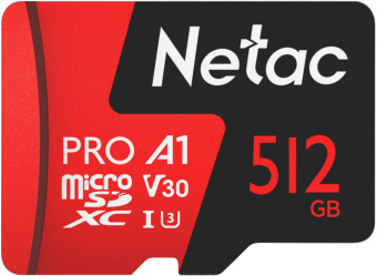 Флеш карта microSDXC 512GB Netac NT02P500PRO-512G-R P500 Extreme Pro + adapter - купить недорого с доставкой в интернет-магазине