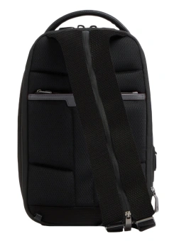 Рюкзак слинг мужской Piquadro Oberon CA7277W150/BLUS темно-синий нейлон/натур.кожа - купить недорого с доставкой в интернет-магазине