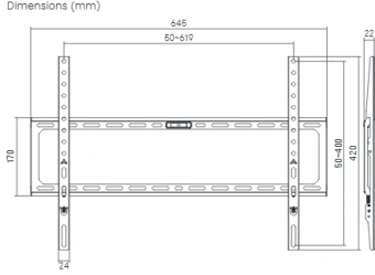 Кронштейн для телевизора Ultramounts UM823 черный 37"-86" макс.45кг настенный фиксированный - купить недорого с доставкой в интернет-магазине