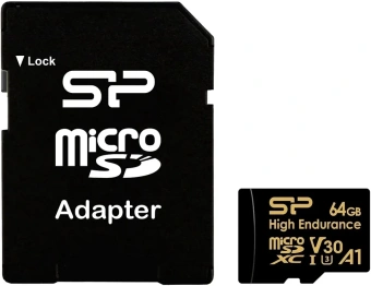 Флеш карта microSDXC 64GB Silicon Power SP064GBSTXDV3V1HSP High Endurance V30 + adapter - купить недорого с доставкой в интернет-магазине