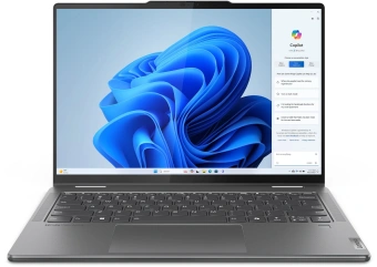Ноутбук Lenovo Yoga 7 14IML9 Core Ultra 7 155H 16Gb SSD1Tb Intel Arc 14" OLED Touch WUXGA (1920x1200) Windows 11 Home dk.grey WiFi BT Cam Bag (83DJ0096RU) - купить недорого с доставкой в интернет-магазине