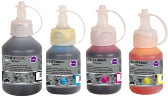 Чернила Cactus CS-BTD60/BT5000SET голубой/пурпурный/желтый/черный набор для Brother HL-T4000DW, DCP-T510W, DCP-T710W, MFC-T810W, MFC-T910DW, MFC-T4500DW, DCP-T420W, DCP-T520W, DCP-T720DW, DCP-T820DW, MFC-T920DW - купить недорого с доставкой в интернет-магазине
