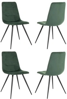 Стул для дома Бюрократ CH-K1_4 комплект 4шт зеленый Holland 30 металл черный на ножках (CH-K1_1/HL30_4) - купить недорого с доставкой в интернет-магазине