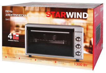 Мини-печь Starwind SMO2021 36л. 1300Вт серый - купить недорого с доставкой в интернет-магазине