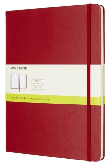 Блокнот Moleskine CLASSIC QP092F2 XLarge 190х250мм 192стр. нелинованный твердая обложка красный - купить недорого с доставкой в интернет-магазине
