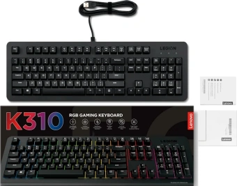 Клавиатура Lenovo Legion K310 RGB черный USB Multimedia for gamer LED (GY41N91872) - купить недорого с доставкой в интернет-магазине