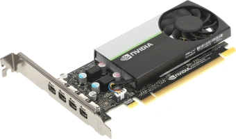 Видеокарта PNY PCI-E 3.0 T1000 NVIDIA T1000 4Gb 128bit GDDR6 1065/10000 mDPx4 HDCP Bulk low profile - купить недорого с доставкой в интернет-магазине
