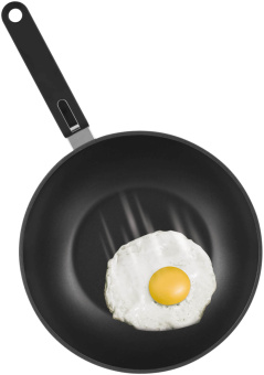 Сковорода ВОК (WOK) Rondell Modern RDA-1723 круглая 30см покрытие: Xylan Plus ручка несъемная (с крышкой) черный - купить недорого с доставкой в интернет-магазине