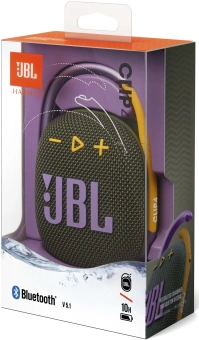 Колонка порт. JBL Clip 4 зеленый 5W 1.0 BT 15м 500mAh (JBLCLIP4GRN) - купить недорого с доставкой в интернет-магазине