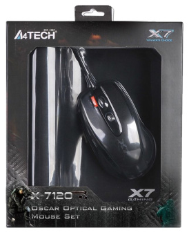 Мышь A4Tech X-7120 черный оптическая (2000dpi) USB2.0 (7but) - купить недорого с доставкой в интернет-магазине