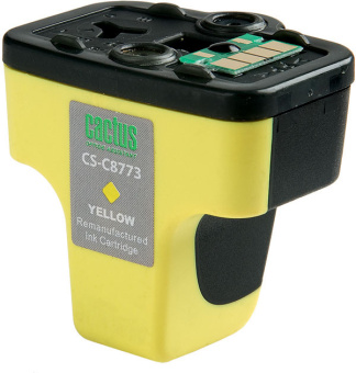 Картридж струйный Cactus CS-C8773 №177 желтый (11.4мл) для HP PS 3213/3313/8253/C5183/C6183/C6283/C7183/C7283/C8183/D7163/D7263/D7363/D7463 с чипом - купить недорого с доставкой в интернет-магазине