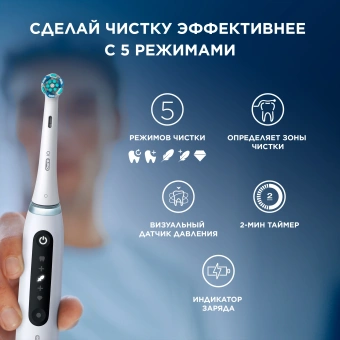 Зубная щетка электрическая Oral-B iO Series 5 iOG5.1A6.1WT белый - купить недорого с доставкой в интернет-магазине