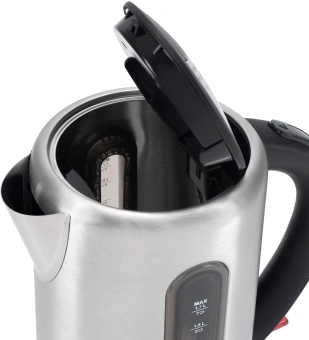 Чайник электрический Hyundai HYK-S9909 1.7л. 2200Вт серебристый матовый/черный корпус: металл - купить недорого с доставкой в интернет-магазине